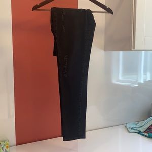 Black distressed maternity jeans